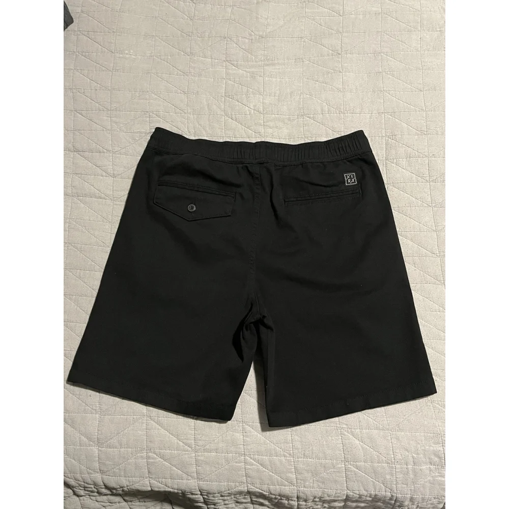 CRTV SCTY Shorts Mens M 30 Black Chino Elastic Waist